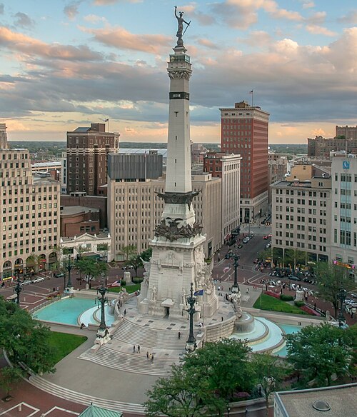 Image: Monument Circle, Indianapolis, Indiana, USA (cropped)