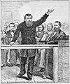 Moody preaching at the Hippodrome in New York City, 1876 (Hold the Fort!, Scheips).jpg