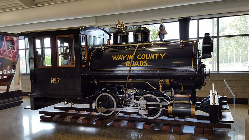 File:Narrow gauge locomotive, John D. Dingell Transit Center.jpg