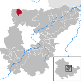 Kaart van Neumark (bij Weimar)