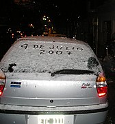 Neige à Buenos Aires en 2007.