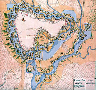 Description de l'image Olomouc map 1757.jpg.