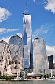 Rebuilt One World Trade Center nearing completion in July 2013