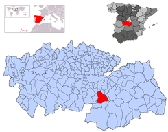 Extensión del municipio en la provincia.