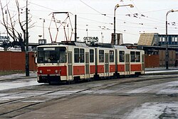 Ostravská električka KT8D5 v roku 1992