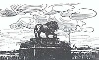 Illustration zum Gedicht von A. S. Puschkin „Der eherne Reiter“