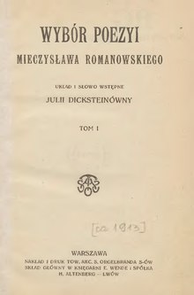 PL Wybór poezyi Mieczysława Romanowskiego. T. 1.djvu