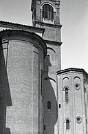 Détail de l'arrière de l'église en 1973.