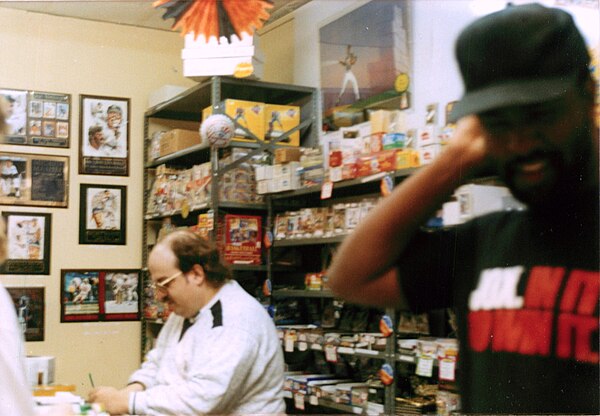 Peter David and Larry Stroman at a comic book signing for X-Factor in the early 1990s