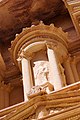 The urn atop the Treasury in Petra, rumored to contain a secret treasure