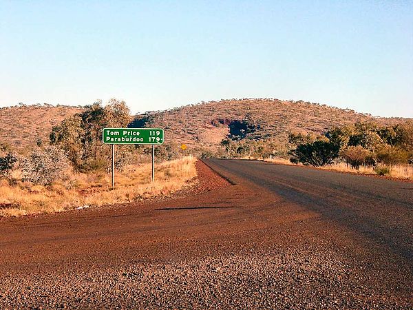 North of the Pilbara looking south at the range