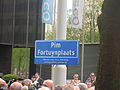 Street sign of the Pim Fortuynplaats in Rotterdam