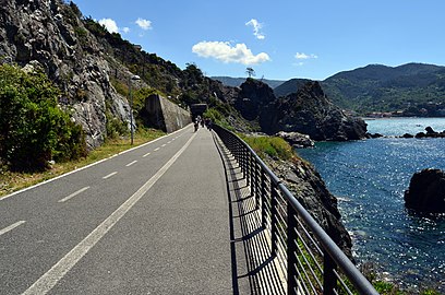 Maremonti Bikeway Bonassola-Levanto, one of the Cycling routes in Italy