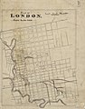 Location of Gas street lamps, includes Thames River, Railway & Lake Horn (1800)