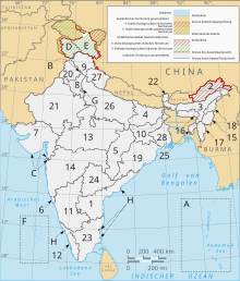 Political map of India DE.svg