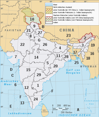 Liste der Bundesstaaten und Unionsterritorien in Indien