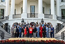 President Biden celebrates the Super Bowl Kansas City Chiefs LVII championship President Joe Biden attends a celebration of the Kansas City Chiefs' Super Bowl LVII championship on June 5, 2023, on the South Lawn of the White House - P20230605HF-0520.jpg