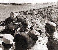 President Nasser's visit to the Suez front with Egypt's top military commanders during the War of Attrition.jpg