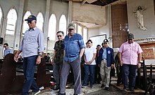 President Rodrigo Duterte and other government officials inspect the cathedral in the aftermath of the bombings. President Rodrigo Duterte visiting Jolo Cathedral.jpg