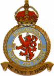 Insignie 310. čs. stíhací perutě RAF v barvě (a s vojenským heslem: „We fight to rebuild“)