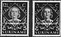 Rampenpostzegels Suriname met toeslag, 14-4-1953