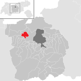 Poloha obce Reith bei Seefeld v okrese Innsbruck-vidiek (klikacia mapa)