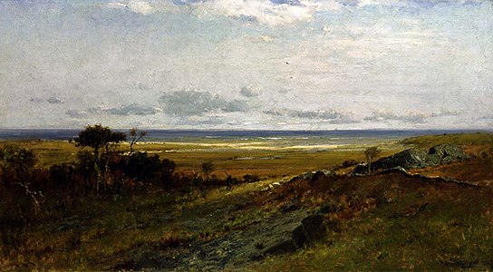 Near the Ocean (1879) oil on canvas, 57.1 x 102.8 cm (22.5 x 40.5 in), Smithsonian American Art Museum, Washington D.C.