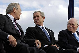 File:Rumsfeld Bush Cheney.jpg - Wikimedia Commons, From GoogleImages