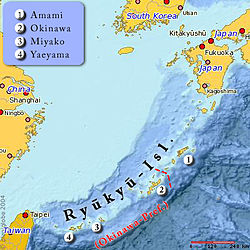 Location of Amami Islands