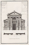 Фасад церкви. Проект А. Палладио. 1564. Чертёж О. Бертотти-Скамоцци. 1783