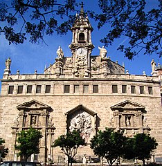 Vista de la façana de Sant Joan del Mercat de València