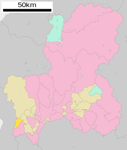 Location of Sekigahara in Gifu Prefecture