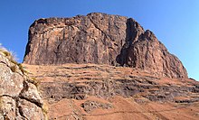 Der Gipfel des Sentinel in den nördlichen KwaZulu-Natal-Drakensbergen