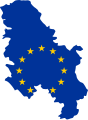 Serbia EU flag without Kosovo