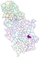 Localisation de la Ville en Serbie.