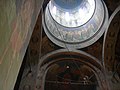 Inside Biserica Sf. Treime, Bucharest Romania, looking up