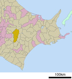 Lokasi Shintoku di Hokkaido (Subprefektur Tokachi)