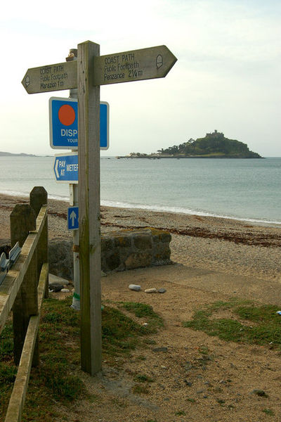 File:Signpost on the Cornish Coast Path at Long Rock - geograph.org.uk - 522335.jpg
