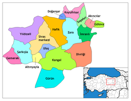 Districten van Sivas