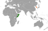 Location map for Somalia and South Korea.