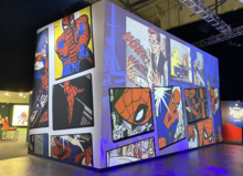 Display wall from Spider-Man: Beyond Amazing exhibit, 2022 Spider-ManWall.png