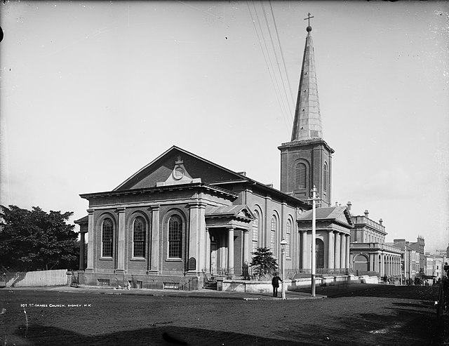 St James' Church in about 1890, by Henry King