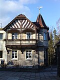 Schwedenstein;  Restaurant with outbuilding, tower and memorial stone