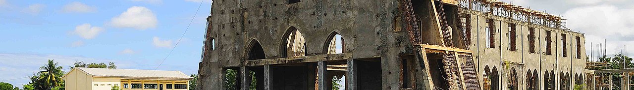 Church ruins in Suai