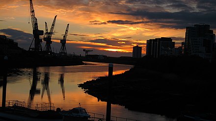 Sunset over the Clyde