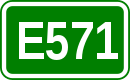 Zeichen der Europastraße 571