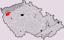 Tepelská vrchovina na mapě Česka