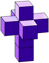 The Dali cross, one of the 261 nets of the tesseract Tesseract2.svg