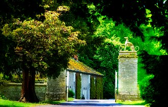 The gates of Langton Hall The gates at Woodleigh School Langton North Yorkshire.jpg