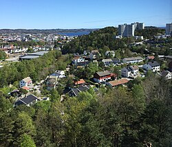 Blick auf das Tinnheia-Gebiet in Grim